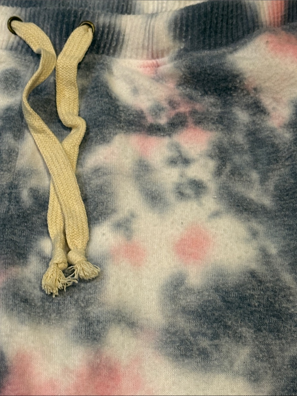 Women’s joggers - Tie-Dye Fleece Jogger Pants - Pink & Gray size medium - Picture 6 of 10